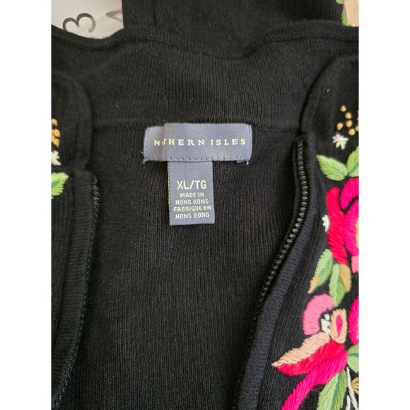 Floral Embroidered Cardigan Sweater Rose fairycore whimsygoth grannycore - Picture 5 of 7